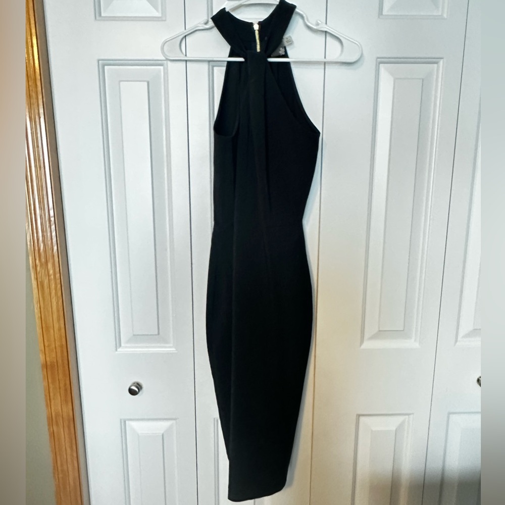 Taylor Black Backless Halter Dress